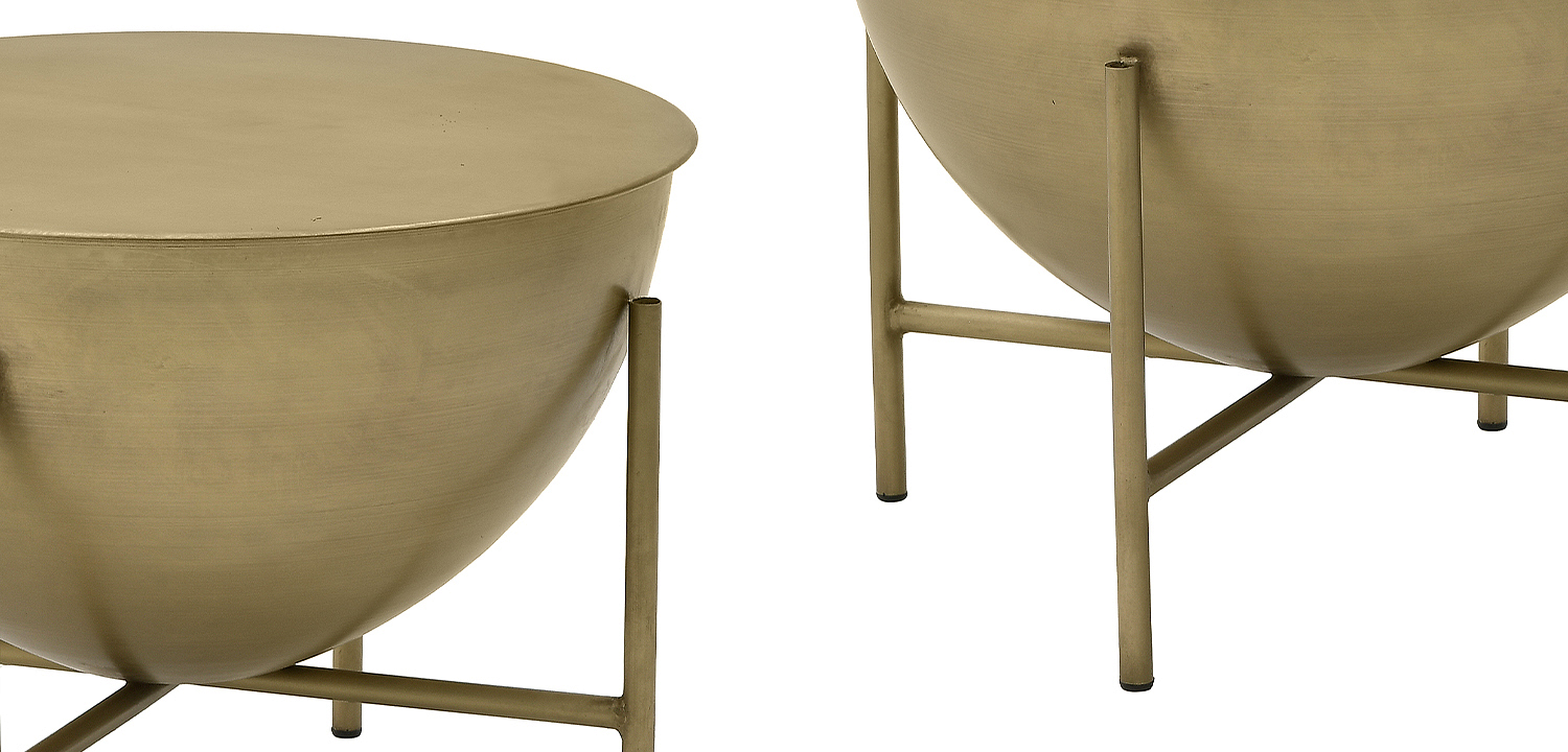 Круглый кофейный стол Big Modern Caldron Metal Coffee Table Круглый кофейный стол Big Modern Caldron Metal Coffee Table - Loft-Concept в Брянске