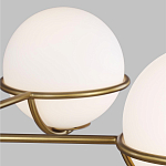 Люстра с 5-ю белыми шарообразными плафонами в сферические каркасах Feiss варинант исполнения - 4 | Loft Concept в Брянске