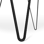 Стол журнальный c круглой столешницей из стекла серого цвета Gray and Gold Marble варинант исполнения - 6 | Loft Concept в Брянске