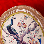 Полукресло из массива бука бежевое с изображением птиц и цветов Beige Green Chinoiserie Garden Chair варинант исполнения - 4 | Loft Concept в Брянске