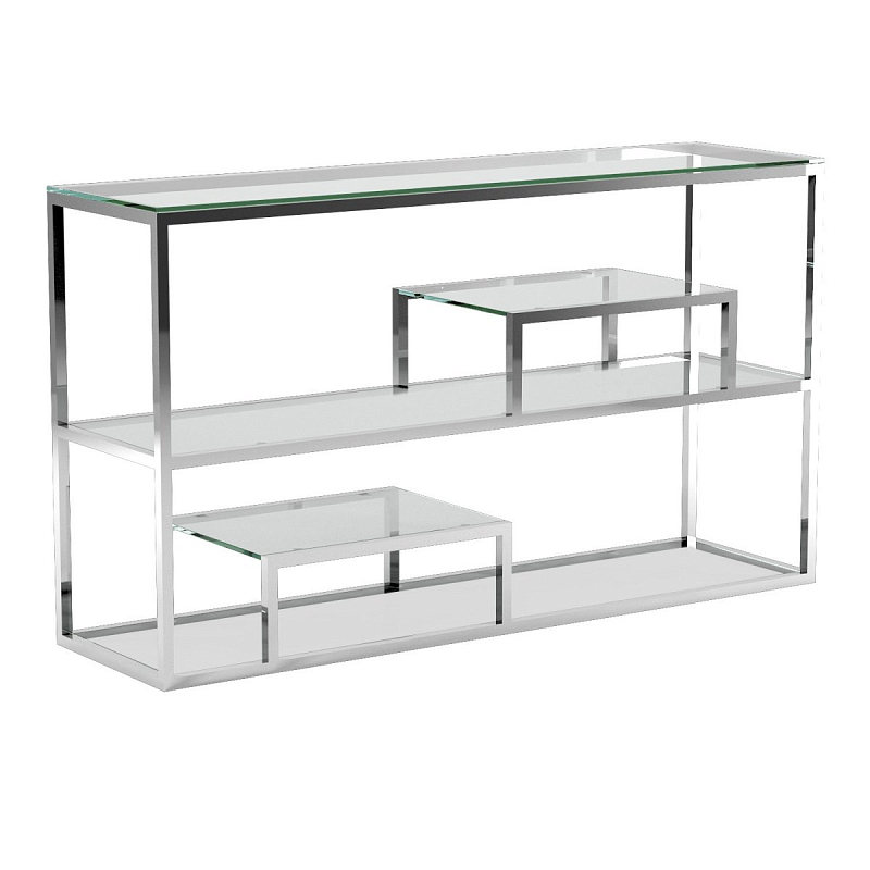 Консоль Step Console Silver Серебряный Прозрачный (Transparent) в Брянске | Loft Concept 