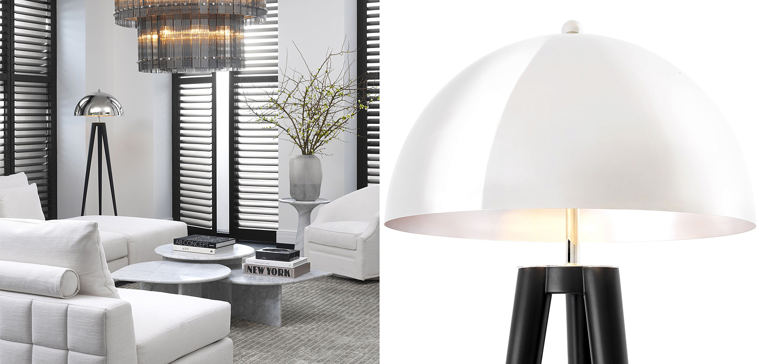 Торшер Eichholtz Floor Lamp Coyote Nickel Торшер Eichholtz Floor Lamp Coyote Nickel - Loft-Concept в Брянске
