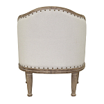 Кресло низкое с мягкой обивкой из льна на 4-х деревянных ножках Emile Armchair beige варинант исполнения - 2 | Loft Concept в Брянске