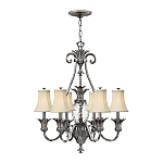 Люстра с 7-ю кремовыми текстильными абажурами Hinkley варинант исполнения - 2 | Loft Concept в Брянске
