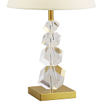 Настольная лампа с абажуром и основанием из хрусталя Neri Crystal Cubes Brass Table Lamp варинант исполнения - 2 | Loft Concept в Брянске