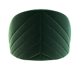 Барный стул со спинкой и металлической подставкой на 4-х деревянных ножках Зеленый Велюр Vendramin Chair варинант исполнения - 3 | Loft Concept в Брянске