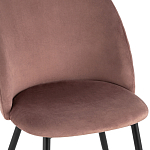 Мягкий стул в велюре пыльно-розового цвета Miruna Chair варинант исполнения - 6 | Loft Concept в Брянске