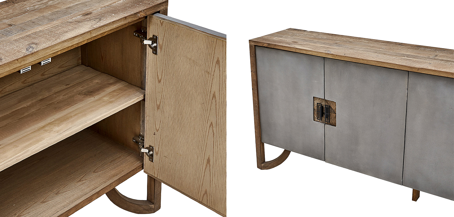 Комод дерево и бетон Keikala chest of drawers с 4-мя дверцами Комод дерево и бетон Keikala chest of drawers с 4-мя дверцами - Loft-Concept в Брянске