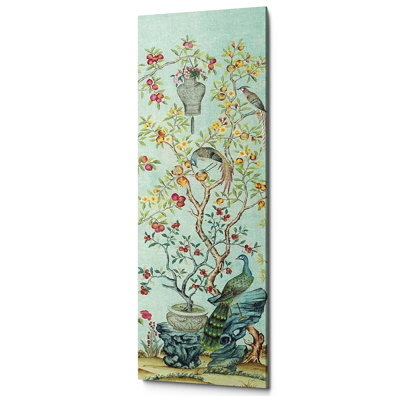 Постер Blue Chinoiserie 3 Голубой пастельный Постер Blue Chinoiserie 3 Голубой пастельный в Брянске | Loft Concept