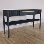 Дизайнерская Консоль с полкой и ящиком Primo Черный дуб варинант исполнения - 2 | Loft Concept в Брянске