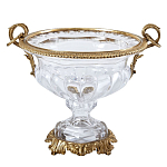 Чаша из прозрачного стекла с бронзовой подставкой и ручками Eden Garden варинант исполнения - 1 | Loft Concept в Брянске