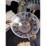 Чаша из прозрачного рельефного стекла на бронзовой подставке Eden Garden варинант исполнения - 2 | Loft Concept в Брянске