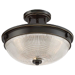 Потолочный светильник со стеклянным плафоном в виде купола Quoizel варинант исполнения - 8 | Loft Concept в Брянске