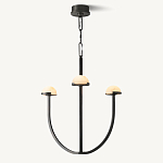 Люстрас 3-мя мраморными плафонами в форме купола Light Warm Light варинант исполнения - 3 | Loft Concept в Брянске