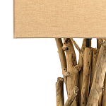 Настольная лампа с каркасом в виде веток деревьев и тканевым абажуром Natural Driftwood варинант исполнения - 1 | Loft Concept в Брянске