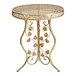 Столик приставной золотистый с орнаментом на столешнице Tanzania варинант исполнения - 1 | Loft Concept в Брянске