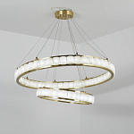 Люстра с 2-мя кольцами из натурального камня с регулируемыми плафонами Durability of Stone варинант исполнения - 4 | Loft Concept в Брянске