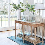 Деревянная консоль из массива дерева с двумя ящиками Oak Margery Provence Console Table варинант исполнения - 3 | Loft Concept в Брянске