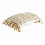 Чехол на подушку горчичного цвета с бахромой и объемным узором Ethnic mix варинант исполнения - 1 | Loft Concept в Брянске