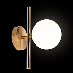 Бра с золотым основанием и белым плафоном в форме шара Bubble варинант исполнения - 2 | Loft Concept в Брянске