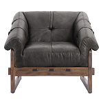 Кресло Duncan винтажная черная кожа варинант исполнения - 1 | Loft Concept в Брянске