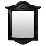 Зеркало черное настенное прямоугольное в стиле прованс Black Provence варинант исполнения - 1 | Loft Concept в Брянске