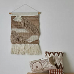 Панно из шерсти и хлопка с узором Beige Calista Cascade варинант исполнения - 5 | Loft Concept в Брянске