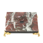 Подставка под шар квадратная из натурального камня Креноид на ножках Natural Stone Sphere Stands варинант исполнения - 1 | Loft Concept в Брянске