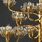Люстра золотая в виде растения Golden Flower Glade варинант исполнения - 5 | Loft Concept в Брянске