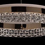 Люстра в виде кольца золотого цвета с прозрачными вставками Radiant Rail варинант исполнения - 8 | Loft Concept в Брянске