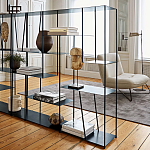 Книжный стеллаж из металла Menzie Square Metal Rack варинант исполнения - 3 | Loft Concept в Брянске