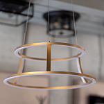 Люстра золотого цвета с 2-мя светодиодными кольцами Eurofase варинант исполнения - 7 | Loft Concept в Брянске