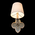 Бра с белым текстильным абажуром и фигурным основанием с зеркальной вставкой Vitorino варинант исполнения - 23 | Loft Concept в Брянске