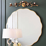 Золотое настенное зеркало Yvon Mirror варинант исполнения - 1 | Loft Concept в Брянске