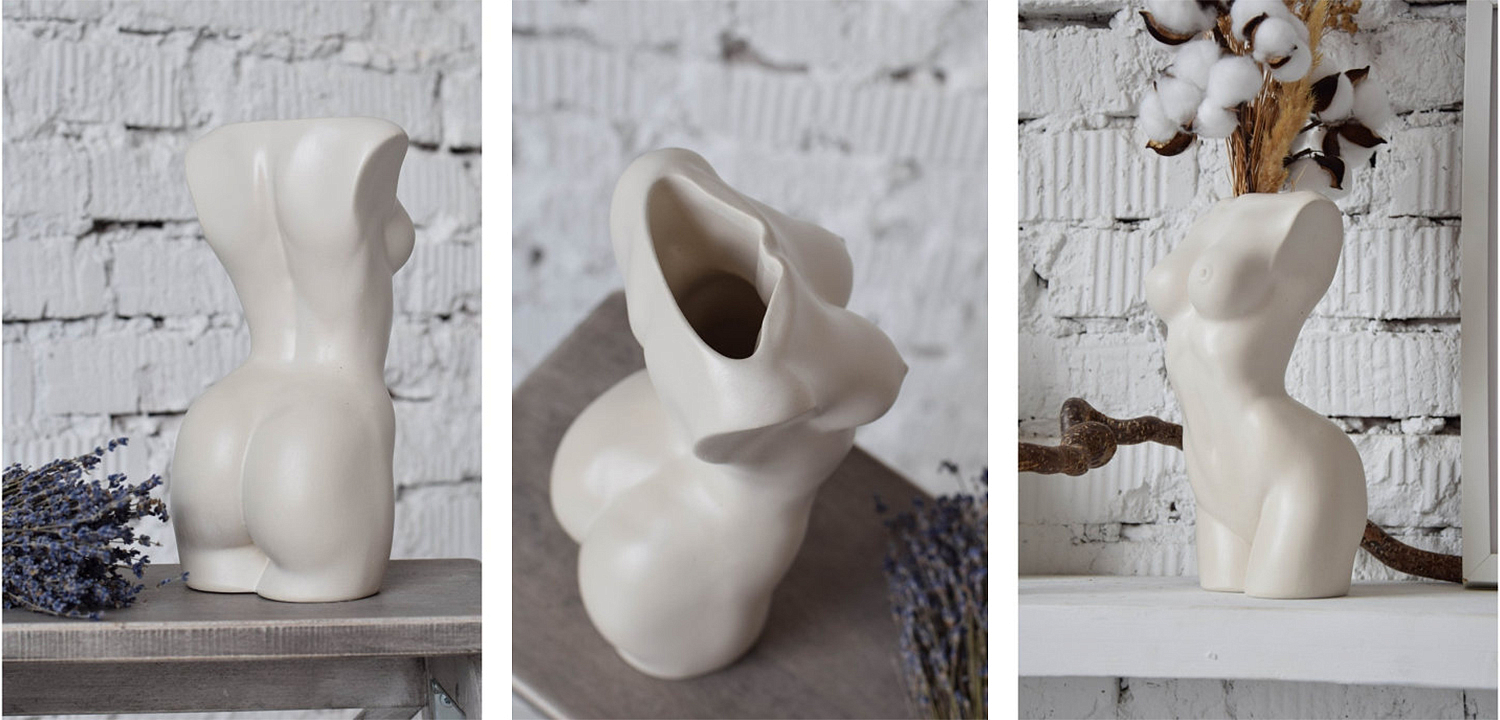 Ваза Vase Female Torso white Ваза Vase Female Torso white - Loft-Concept в Брянске