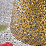 Журнальный столик с конусообразной основой и текстурной поверхностью золотого цвет Ethnic Metal варинант исполнения - 4 | Loft Concept в Брянске