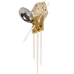 Бра с 2-мя плафонами из стекла и металла и вертикальными подвесками Gilded Mirage  варинант исполнения - 5 | Loft Concept в Брянске