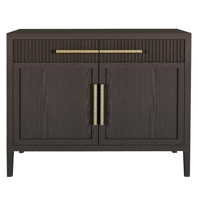 Буфет Primo с двумя ящиками и двумя фасадами шпон орех Темный дуб Золотой в Брянске | Loft Concept 