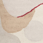 Ковер из хлопка с абстрактным принтом бежевого цвета Elysian Flow Blush варинант исполнения - 4 | Loft Concept в Брянске