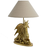 Настольная лампа с абажуром Дракон Golden Dragon Lamp Beige варинант исполнения - 1 | Loft Concept в Брянске