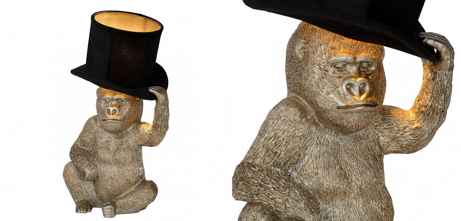 Настольная лампа с Обезьяной Funny Gorilla with a hat Настольная лампа с Обезьяной Funny Gorilla with a hat - Loft-Concept в Брянске
