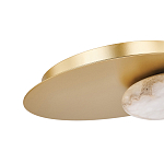 Бра с овальным основанием золотого цвета  и плафоном из алебастра Shaw Lighting варинант исполнения - 3 | Loft Concept в Брянске