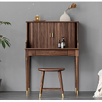 Туалетный стол деревянный с ящиком и зеркалом Moon Walnut Furniture варинант исполнения - 2 | Loft Concept в Брянске