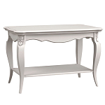 Стол журнальный белый из массива бука с полкой в стиле прованс White Provence варинант исполнения - 1 | Loft Concept в Брянске