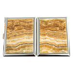 Портсигар с газовой зажигалкой из натурального камня Оникс Stone Cigarettes Cases варинант исполнения - 4 | Loft Concept в Брянске