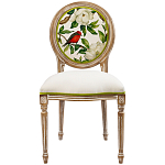 Стул бежевый из натурального бука с изображением птица в саду Blooming Birds варинант исполнения - 1 | Loft Concept в Брянске