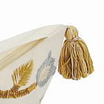 Чехол на подушку с кисточками и вышивкой птиц Ethnic mix Birds Square варинант исполнения - 3 | Loft Concept в Брянске