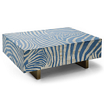 Кофейный стол Kenya Coffee Table Bone Inlay ZEBRA blue варинант исполнения - 4 | Loft Concept в Брянске