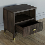 Прикроватная тумбочка с полкой Elsa Dreams Walnut  варинант исполнения - 2 | Loft Concept в Брянске