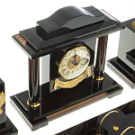 Настольный письменный набор с часами из природного камня обсидиана National Еmblem варинант исполнения - 4 | Loft Concept в Брянске